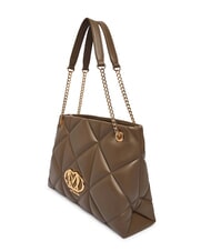 LOVE MOSCHINO EMBOSSED Schultertasche mit Kettenhenkeln Dreck - Damentaschen - 2