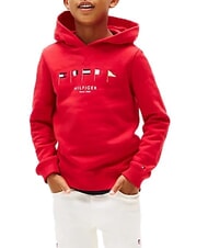 TOMMY HILFIGER TH KIDS Kapuzenpullover mit Flaggenstickerei Prim&auml;rrot - Sweatshirts Kinder - 3