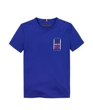 TOMMY HILFIGER TH KIDS Kurzarm-T-Shirt f&uuml;r Kinder Keilblau - Kinder-T-Shirt - 4