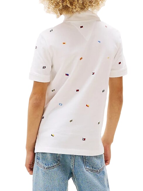 TH KIDS Kurzarm-Poloshirt f&uuml;r Kinder mit Stickerei Wei&szlig; - Kinder-T-Shirt