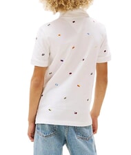 TOMMY HILFIGER TH KIDS Kurzarm-Poloshirt f&uuml;r Kinder mit Stickerei Wei&szlig; - Kinder-T-Shirt - 2