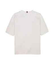 TOMMY HILFIGER TH KIDS Kurzarm-T-Shirt mit lockerer Passform Wei&szlig; - Kinder-T-Shirt - 5