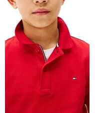 TOMMY HILFIGER TH KIDS Kurz&auml;rmeliges Poloshirt aus Baumwolle Prim&auml;rrot - Kinder-T-Shirt - 3