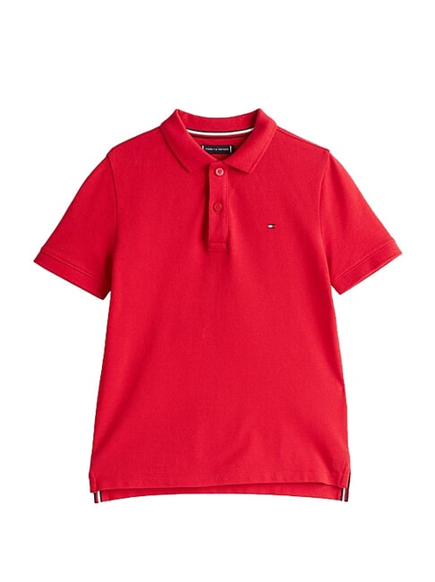 TH KIDS Kurz&auml;rmeliges Poloshirt aus Baumwolle Prim&auml;rrot - Kinder-T-Shirt