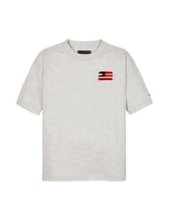 TOMMY HILFIGER TH KIDS Kurz&auml;rmeliges T-Shirt mit Flagge Schneewei&szlig;es Heidekraut - Kinder-T-Shirt - 4