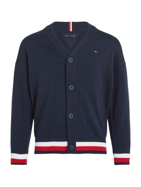 TH KIDS Strickjacke aus Baumwolle mit Kn&ouml;pfen dunkle Nachtmarine - Kinderpullover