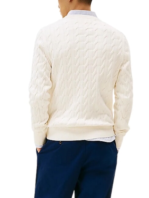 TH  Pullover mit Rundhalsausschnitt Elfenbeinbl&uuml;tenblatt - Herrenpullover