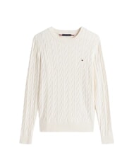 TOMMY HILFIGER TH  Pullover mit Rundhalsausschnitt Elfenbeinbl&uuml;tenblatt - Herrenpullover - 4