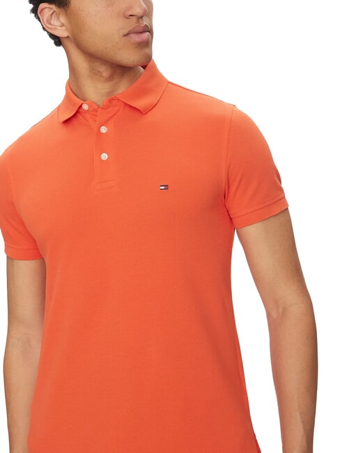 1985  1985 Schmal geschnittenes Poloshirt leuchtendes Orange - Herren-Polo-Shirts/Herren-Polo-Shirt/Herrenpoloshirt/Herrenpoloshirts