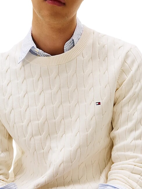 TH  Pullover mit Rundhalsausschnitt Elfenbeinbl&uuml;tenblatt - Herrenpullover
