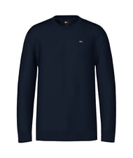 TOMMY HILFIGER TH JEANS  Rundhalsausschnitt aus Baumwolle dunkle Nachtmarine - Herrenpullover - 4