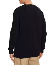 TOMMY HILFIGER TH JEANS  Rundhalsausschnitt aus Baumwolle Schwarz - Herrenpullover - 2