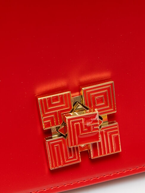 LUCY Schultertasche mit Klappe ROT - Damentaschen