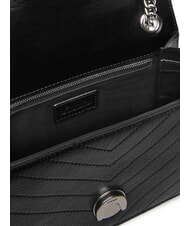PINKO LOVE ONE LIGHT Mini-Stepptasche aus Leder schwarze Limousine - mattsilber - Damentaschen - 5