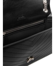 PINKO LOVE ONE LIGHT Mittelgro&szlig;e gesteppte Ledertasche schwarze Limousine - mattsilber - Damentaschen - 6