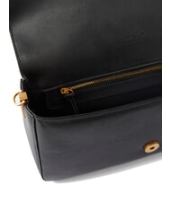 PINKO LOVE ONE Schultertasche aus Leder schwarz-antikgold - Damentaschen - 5