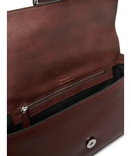 PINKO LOVE ONE Schultertasche aus Leder braun-kastanienbraun matt silber - Damentaschen - 7