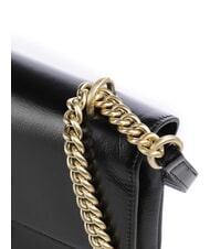 PINKO LOVE BAG Schmale Schultertasche aus Leder schwarze Limousine &ndash; mattes Gold - Damentaschen - 3