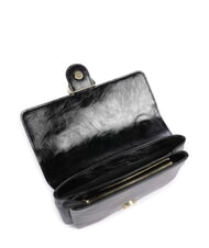 PINKO LOVE BAG Schmale Schultertasche aus Leder schwarze Limousine &ndash; mattes Gold - Damentaschen - 5