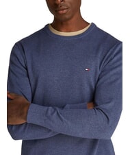 TOMMY HILFIGER TH Pullover mit Mikrologo und Rundhalsausschnitt &Auml;g&auml;isches Meer Heidekraut - Herrenpullover - 3