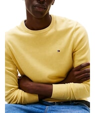 TOMMY HILFIGER TH Pullover mit Mikrologo und Rundhalsausschnitt Zitronenheide - Herrenpullover - 3