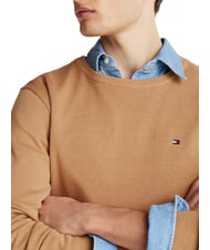 TOMMY HILFIGER TH Pullover mit Mikrologo und Rundhalsausschnitt Safari-Leinwand - Herrenpullover - 3