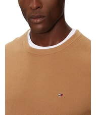 TOMMY HILFIGER TH Wabenf&ouml;rmiger Rundhalspullover Safari-Leinwand - Herrenpullover - 3
