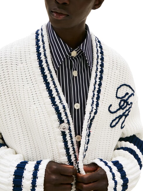 TH Strickjacke aus Baumwolle mit Kn&ouml;pfen ecru - Herrenpullover