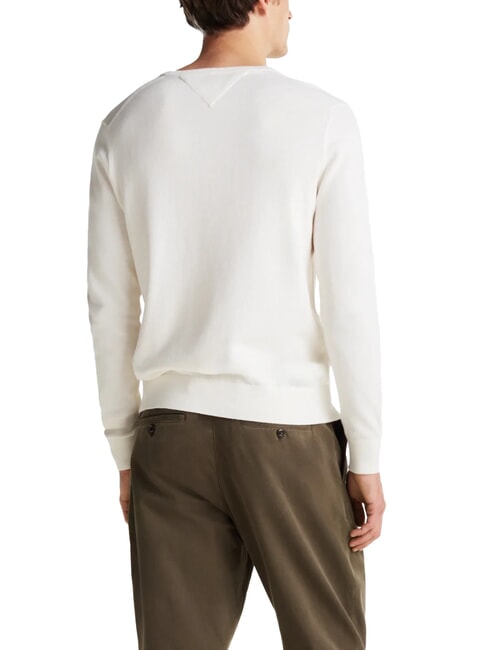 TH Pullover mit Mikrologo und Rundhalsausschnitt Elfenbeinbl&uuml;tenblatt - Herrenpullover
