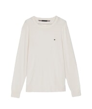 TOMMY HILFIGER TH Pullover mit Mikrologo und Rundhalsausschnitt Elfenbeinbl&uuml;tenblatt - Herrenpullover - 4