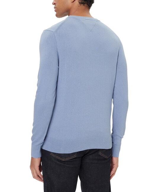 TH Pullover mit Mikrologo und Rundhalsausschnitt Gef&auml;&szlig; blaue Heide - Herrenpullover