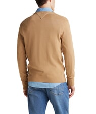 TOMMY HILFIGER TH Pullover mit Mikrologo und Rundhalsausschnitt Safari-Leinwand - Herrenpullover - 2