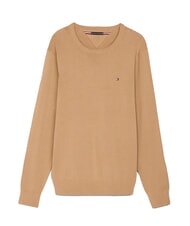 TOMMY HILFIGER TH Pullover mit Mikrologo und Rundhalsausschnitt Safari-Leinwand - Herrenpullover - 4