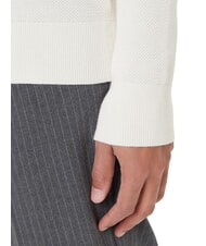 TOMMY HILFIGER TH Wabenf&ouml;rmiger Rundhalspullover Elfenbeinbl&uuml;tenblatt - Herrenpullover - 4