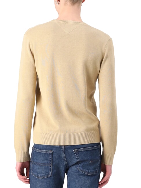 TH JEANS Baumwollpullover mit Rundhalsausschnitt Reliktbr&auml;une - Herrenpullover