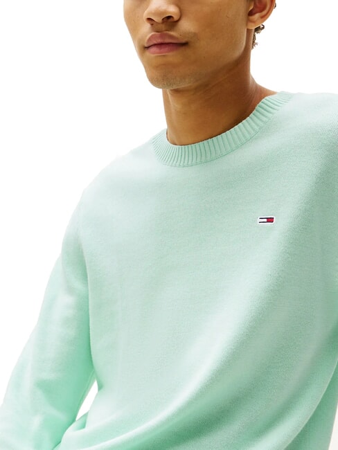 TH JEANS Baumwollpullover mit Rundhalsausschnitt Fr&uuml;hlingsminze - Herrenpullover