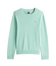 TOMMY HILFIGER TH JEANS Baumwollpullover mit Rundhalsausschnitt Fr&uuml;hlingsminze - Herrenpullover - 4