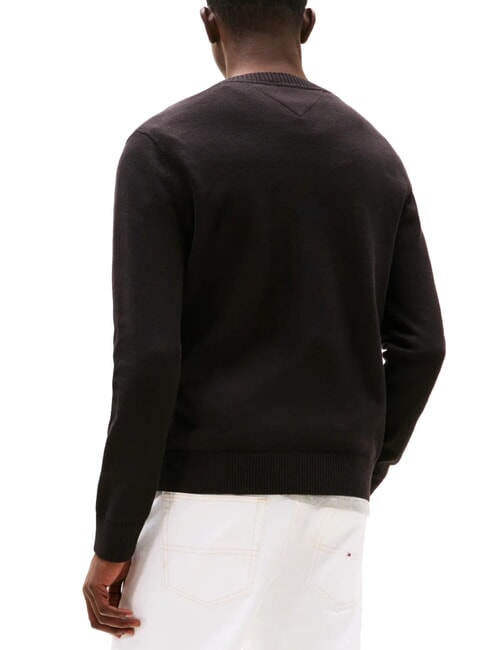 TH JEANS Baumwollpullover mit Rundhalsausschnitt Schwarz - Herrenpullover