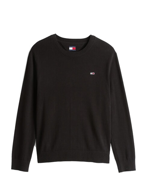 TH JEANS Baumwollpullover mit Rundhalsausschnitt Schwarz - Herrenpullover