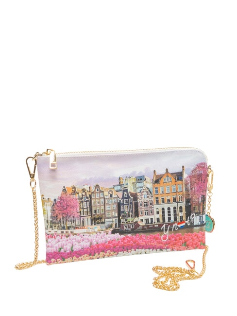 YESBAG Clutch mit Schulterriemen aus Metall Tulpen - Damentaschen