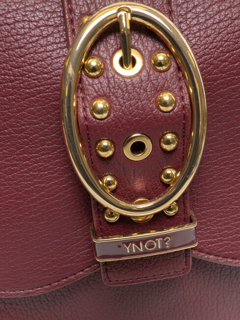 ROCKER Einkaufstasche mit Schnalle und Nieten Wein - Damentaschen