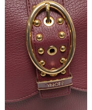 YNOT ROCKER Einkaufstasche mit Schnalle und Nieten Wein - Damentaschen - 2