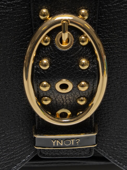 ROCKER Rucksack mit Schnalle und Nieten SCHWARZ - Damentaschen