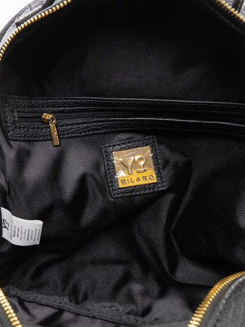 ROCKER Rucksack mit Schnalle und Nieten SCHWARZ - Damentaschen