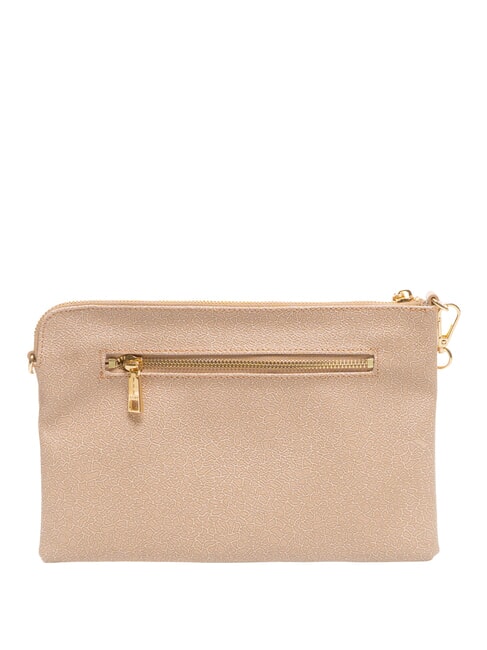 LUX Flache Clutch mit Schulterriemen Karamell - Damentaschen