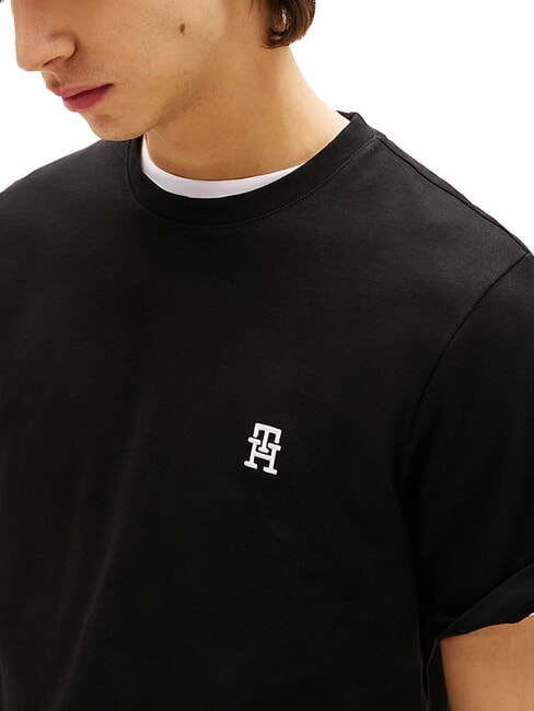 TH T-Shirt mit Monogramm-Logo Schwarz - Herren-T-Shirts