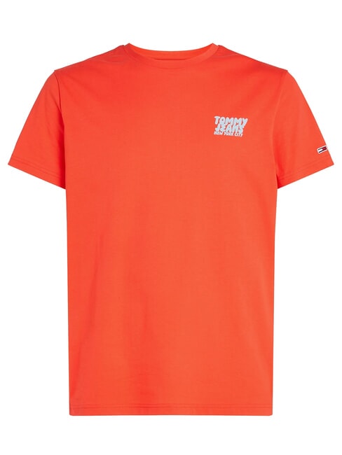 TH JEANS Kurzarm-T-Shirt helles Zinnoberrot - Herren-T-Shirts