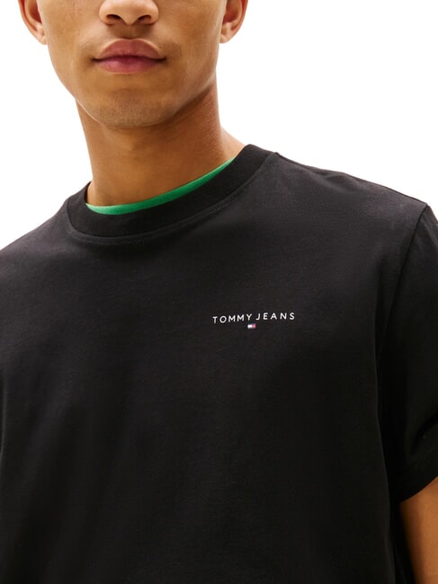TH JEANS Kurz&auml;rmeliges T-Shirt mit Logodruck Schwarz - Herren-T-Shirts