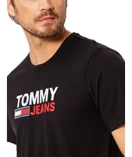 TOMMY HILFIGER TH JEANS Kurz&auml;rmeliges T-Shirt mit Aufdruck Schwarz - Herren-T-Shirts - 3
