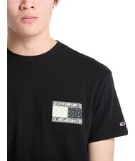 TOMMY HILFIGER TH JEANS T-Shirt mit Paisley-Flaggenmuster Schwarz - Herren-T-Shirts - 3